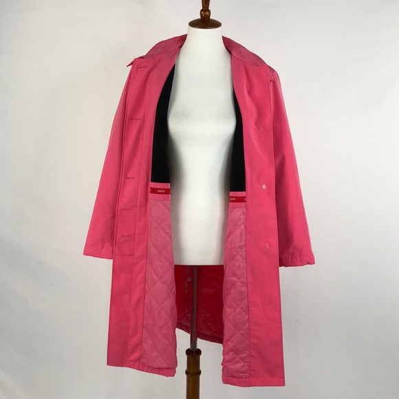 Esprit Pink Lined Button Front Mid Length Coat - Picture 4 of 6
